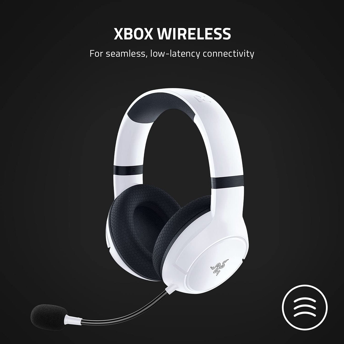 Razer Kaira Wireless Gaming Headset for Xbox Series X|S, Xbox One: Triforce Titanium 50Mm Drivers - Cardioid Mic - Breathable Memory Foam Ear Cushions - EQ Pairing Button - Windows Sonic - White