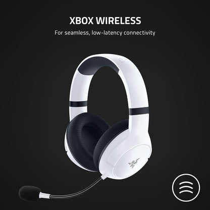 Razer Kaira Wireless Gaming Headset for Xbox Series X|S, Xbox One: Triforce Titanium 50Mm Drivers - Cardioid Mic - Breathable Memory Foam Ear Cushions - EQ Pairing Button - Windows Sonic - White