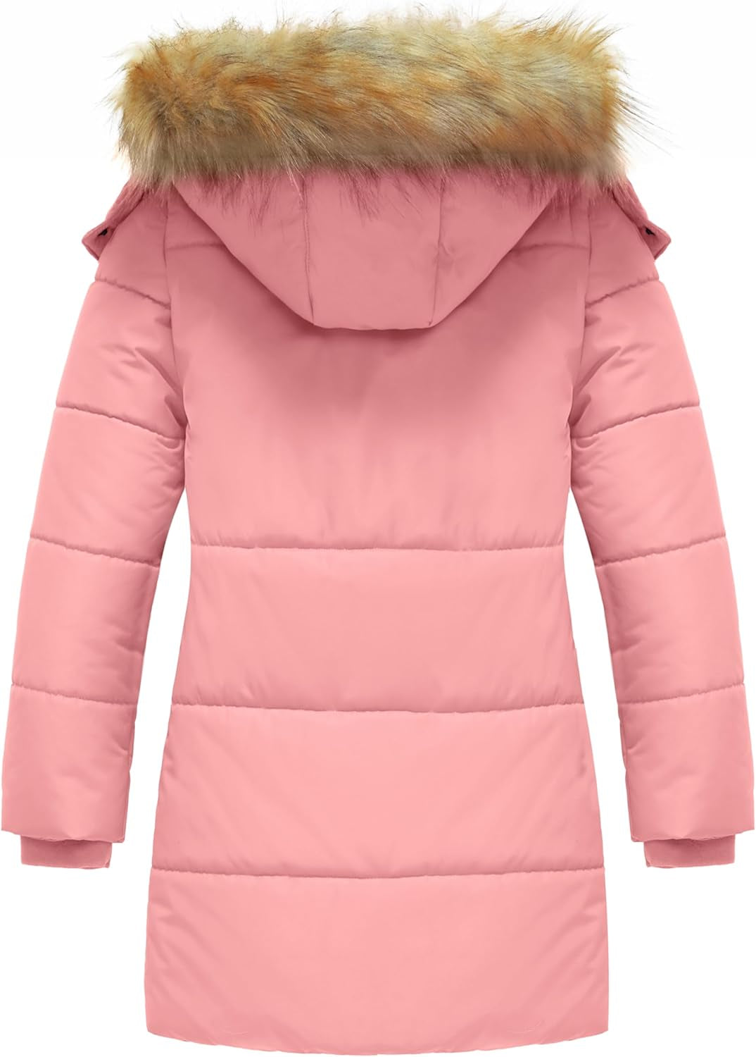 Girls' Waterproof Winter Coat Long Puffer Jacket Warm Parka Hooded | 5000Mm Waterproof,Removable Faux Fur Hood,Fleece-Linning,Snap Pockets,Machine Washable