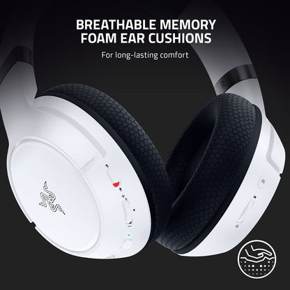 Razer Kaira Wireless Gaming Headset for Xbox Series X|S, Xbox One: Triforce Titanium 50Mm Drivers - Cardioid Mic - Breathable Memory Foam Ear Cushions - EQ Pairing Button - Windows Sonic - White