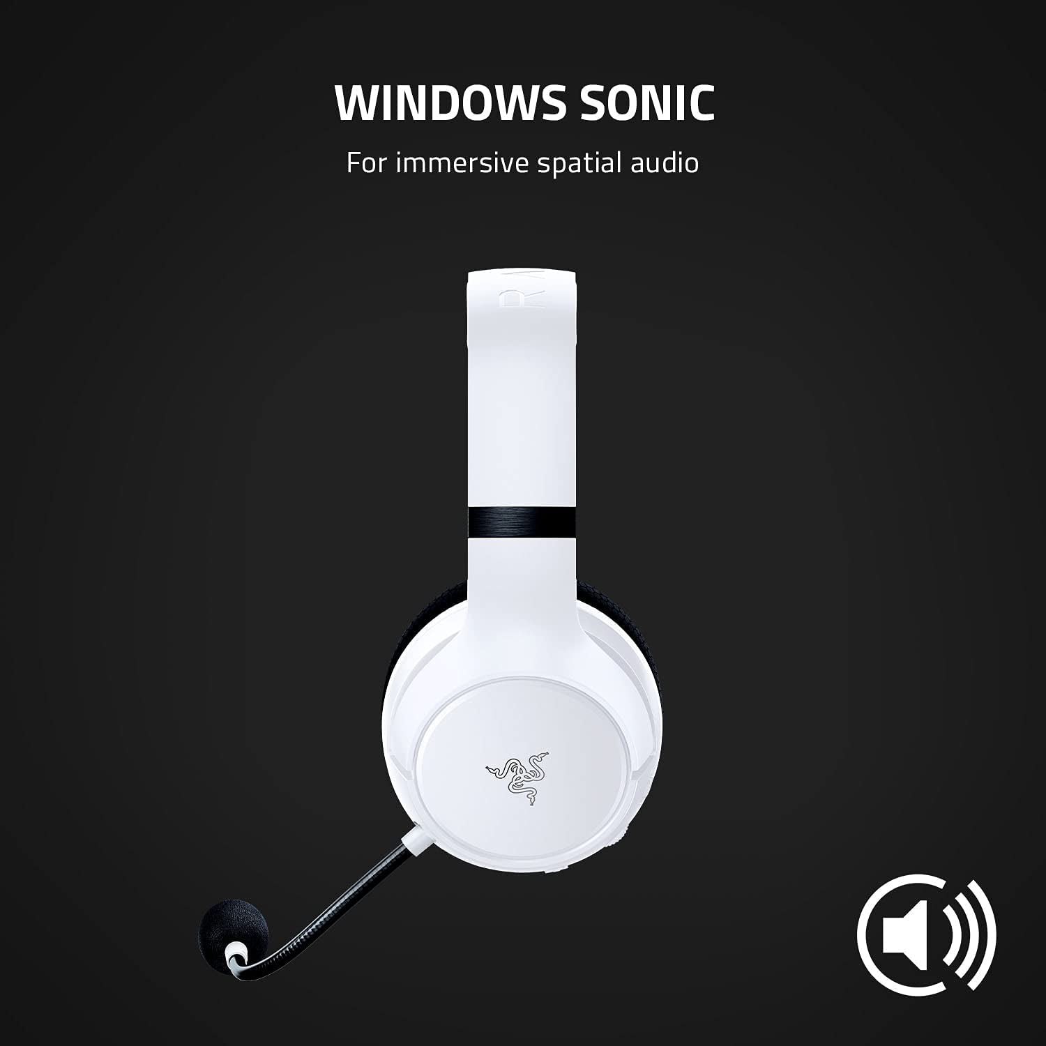 Razer Kaira Wireless Gaming Headset for Xbox Series X|S, Xbox One: Triforce Titanium 50Mm Drivers - Cardioid Mic - Breathable Memory Foam Ear Cushions - EQ Pairing Button - Windows Sonic - White