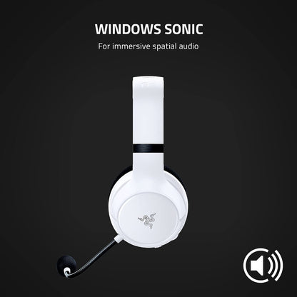 Razer Kaira Wireless Gaming Headset for Xbox Series X|S, Xbox One: Triforce Titanium 50Mm Drivers - Cardioid Mic - Breathable Memory Foam Ear Cushions - EQ Pairing Button - Windows Sonic - White
