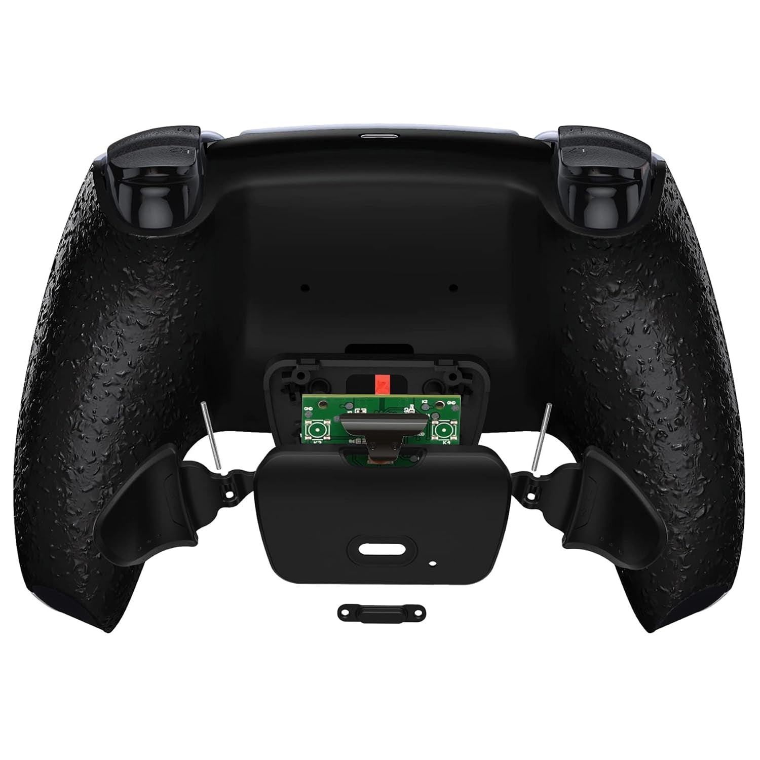 Textured Black Back Paddles Programable Rise V4 Remap Kit for PS5 Controller BDM-030 040 050 060, Upgrade Board Redesigned Back Shell Buttons Attachment for PS5 Controller - NO Controller