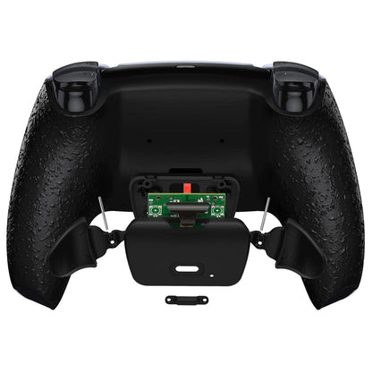 Textured Black Back Paddles Programable Rise V4 Remap Kit for PS5 Controller BDM-030 040 050 060, Upgrade Board Redesigned Back Shell Buttons Attachment for PS5 Controller - NO Controller