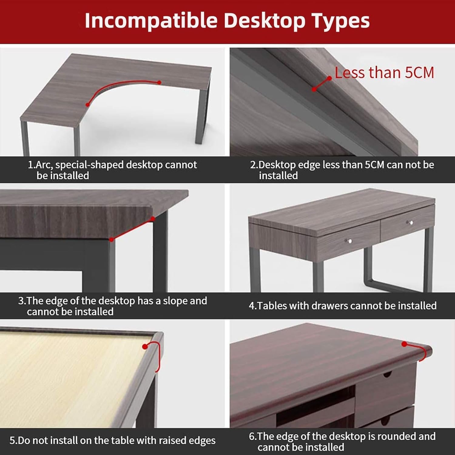OUGIC Ergonomic Desk Extension Tray, 30 X 15 Cm, Clamp without Perforation, Foldable Keyboard Drawer Tray, Wrist Rest, Computer Stand
